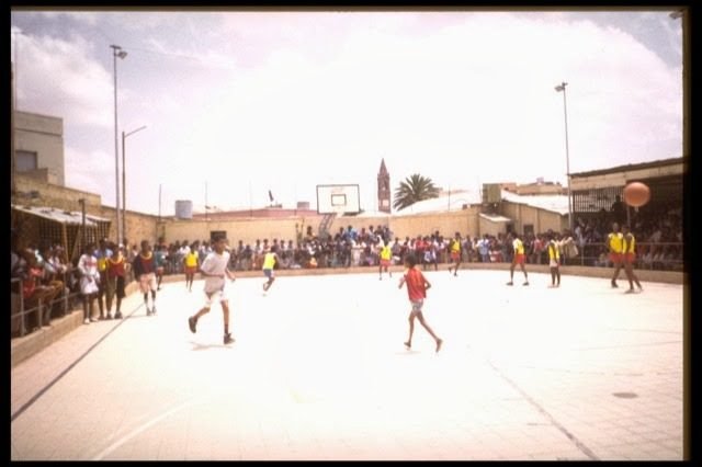 Outdoor basketball court