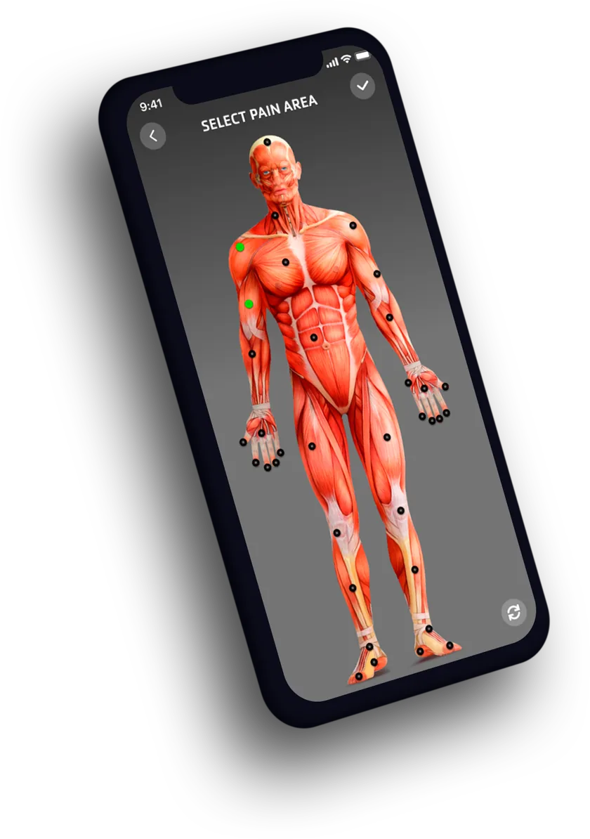 Injury and wellbeing tracking screen